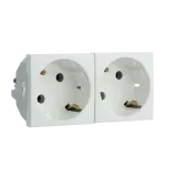Tomada Dupla Schuko - 4 Módulos