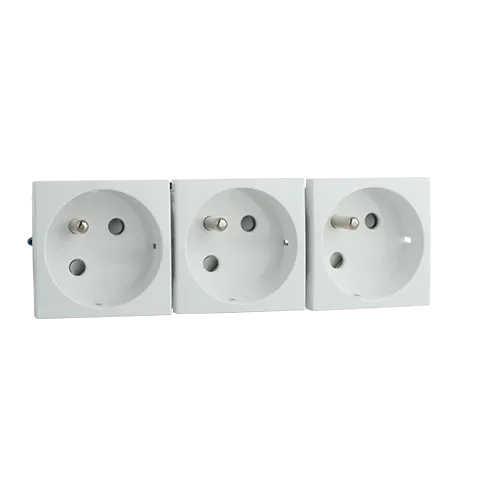 PRISE TRIPLE COUR FR A/PROT - 6 MOD BLANC