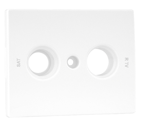  Cover Plate for R TV - SAT Socket Multibrand 2 Outputs