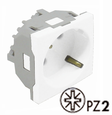 Safety Earth Socket (Schuko Type) - 2 Modules